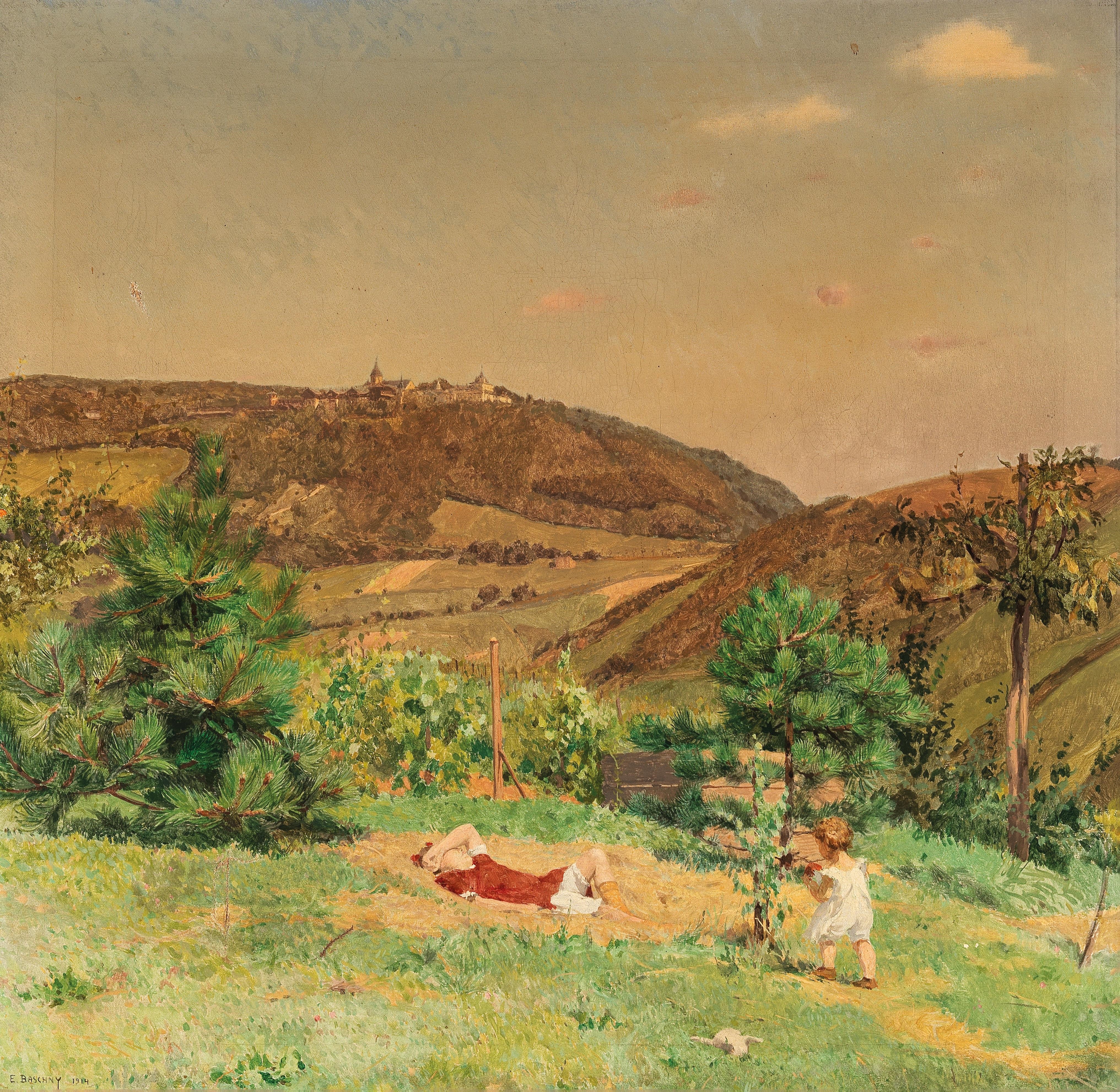 Artwork by Emanuel Baschny, A Summer Day, Made of oil on canvas