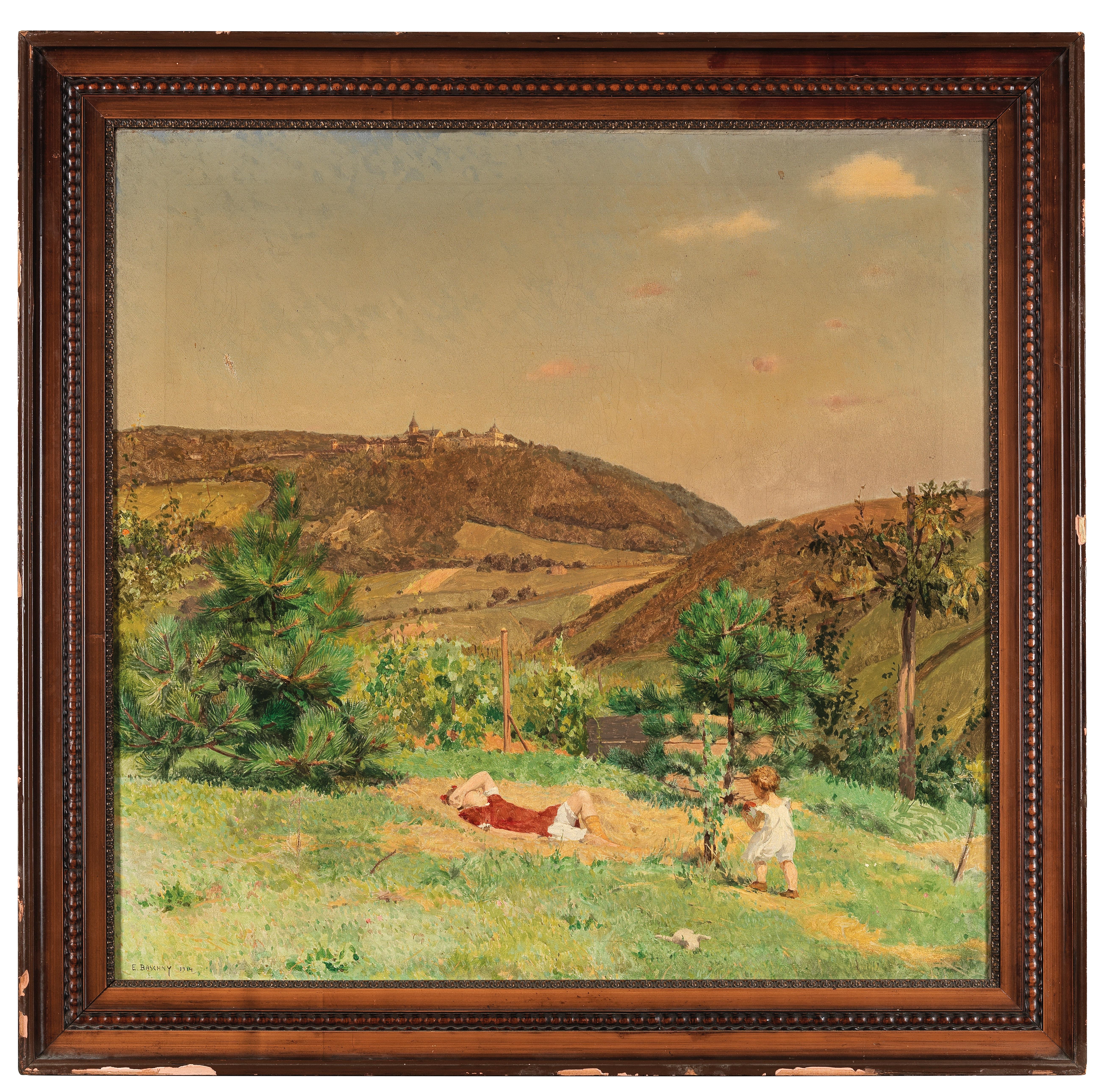 Artwork by Emanuel Baschny, A Summer Day, Made of oil on canvas