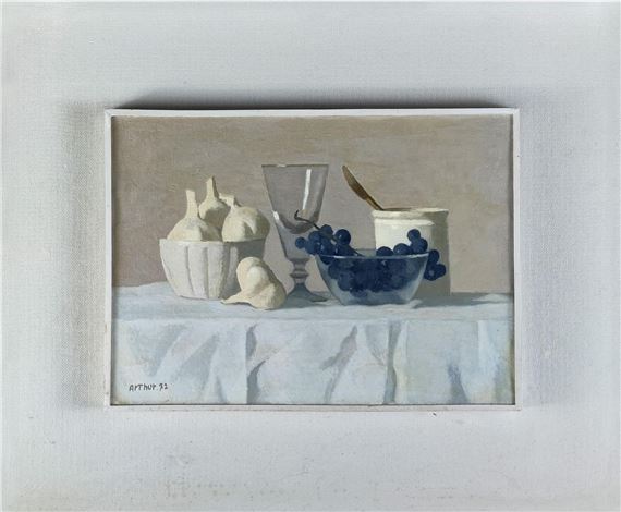 Nature morte bleu et blanc by Edouard Arthur, 1972
