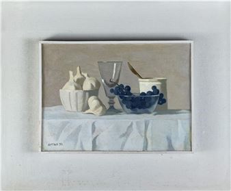 Nature morte bleu et blanc - Edouard Arthur