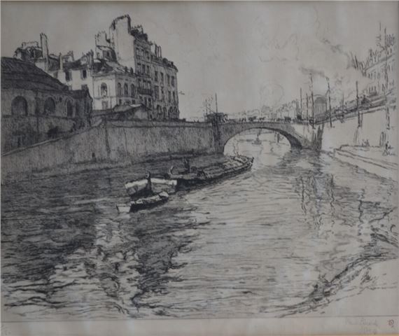 Nantes, le pont de la poissonnerie by René Pinard, 1930