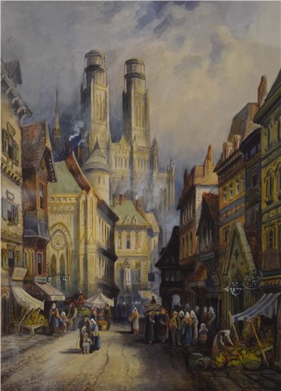Cecil Jack Keats | a pair of Continental Townscapes | MutualArt
