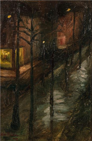 Våt høstdag by Xan Krohn, 1919?