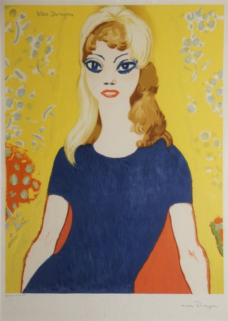 Kees van Dongen Brigitte Bardot litografische affiche Catawiki