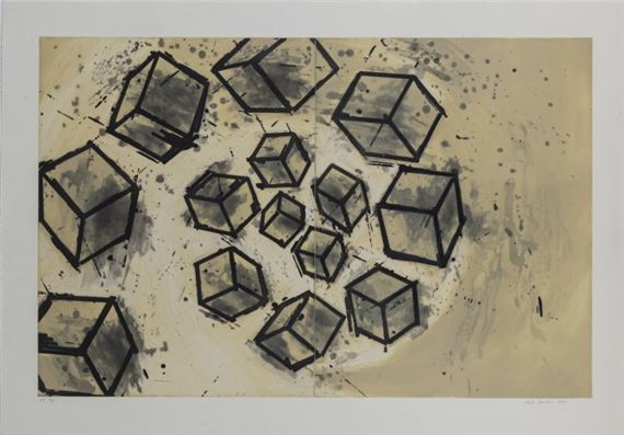 Mel Bochner | Untitled (Cubes) (1989) | MutualArt