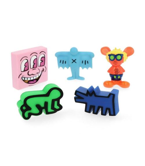 Keith Haring set of 5 vinyl collectible dolls MutualArt