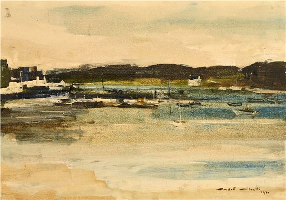 La cale de Penancap , la Forêt Fouesnant by André Civelli, 1970