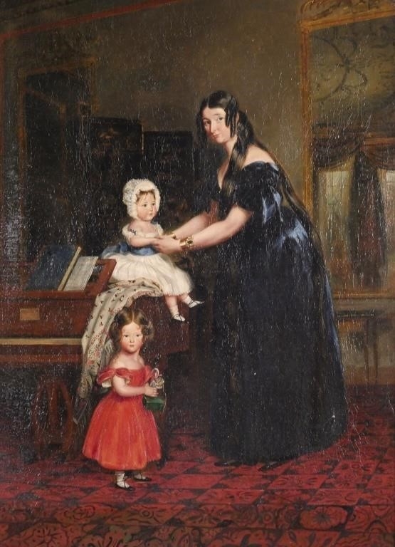 Louisa Anne Meredith | Portrait of a mother and children (19th Century ...