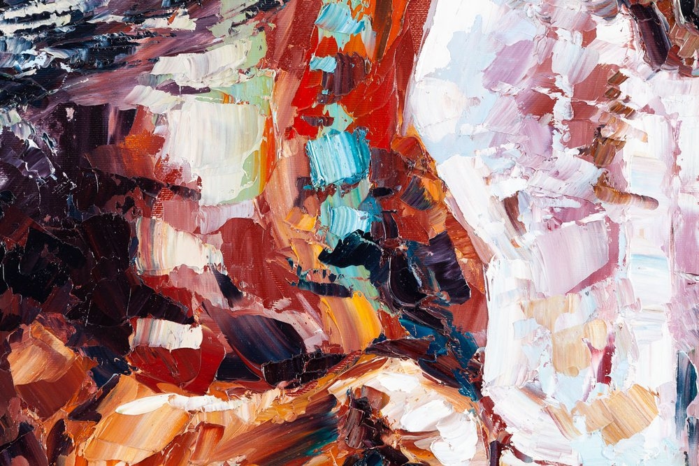 Artwork by Krystyna Róż-Pasek, Raven's fortress, Made of oil/canvas