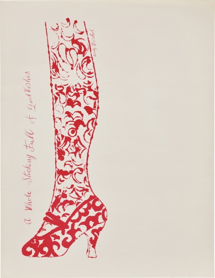 A Whole Stocking Full of Good Wishes by Andy Warhol, Executed in 1956