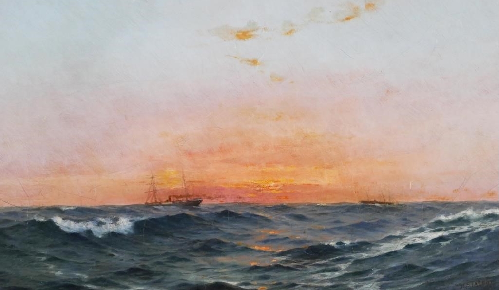 Artwork by Henry Talbot, Seascape, Made of oil on canvas