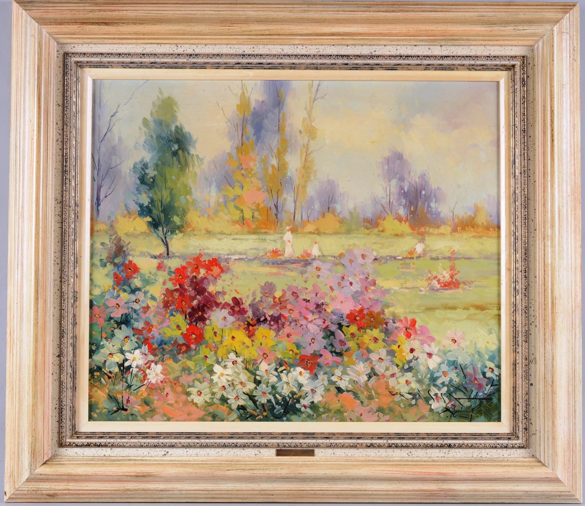 Artwork by Bernell Segur, Le jardin en fleurs, Made of oil on canvas