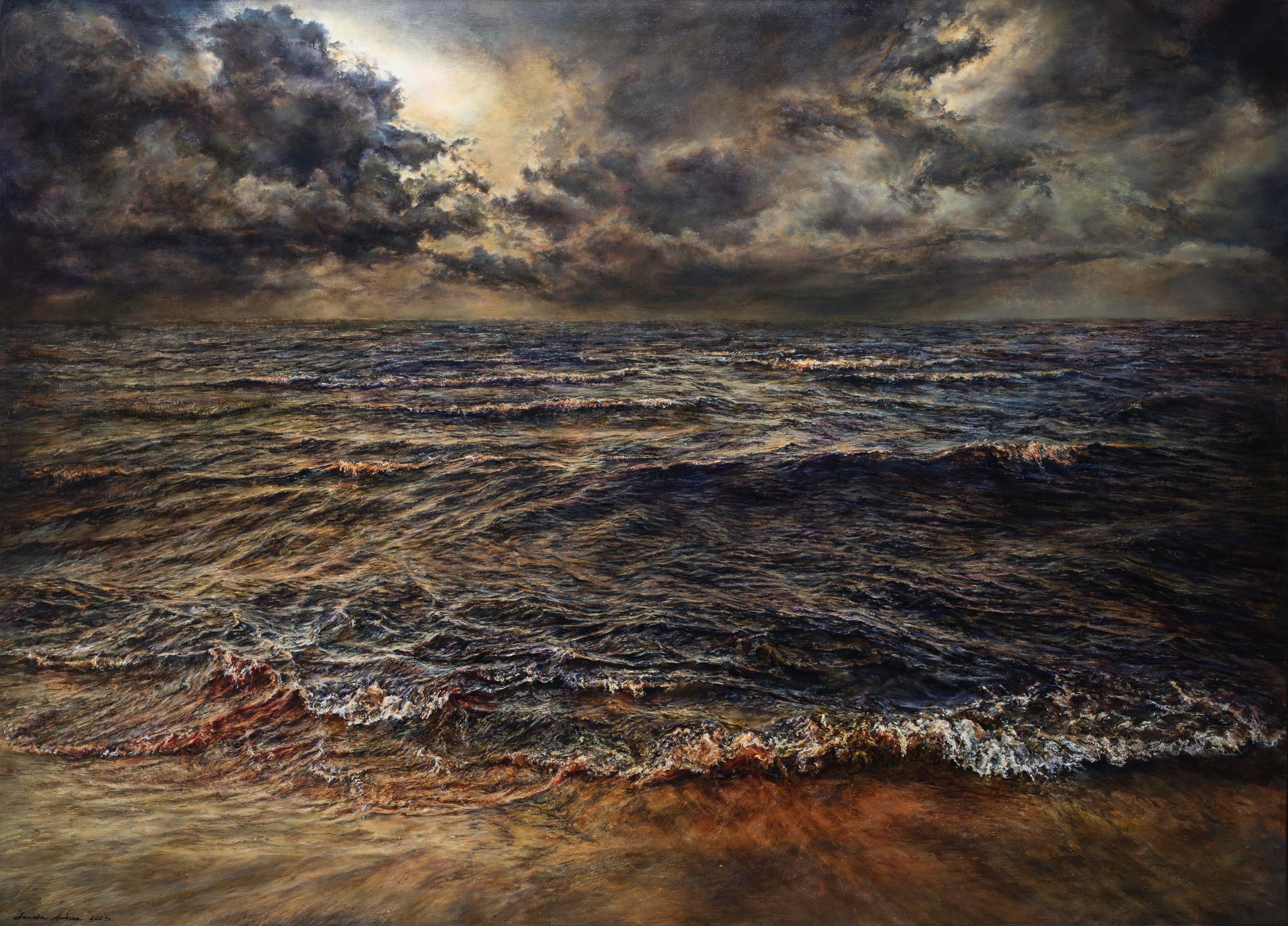 Artwork by Sandra Arabska, Untitled, Made of oil, canvas