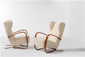 Coppia di poltrone mod. Halabala - Jindrich Halabala