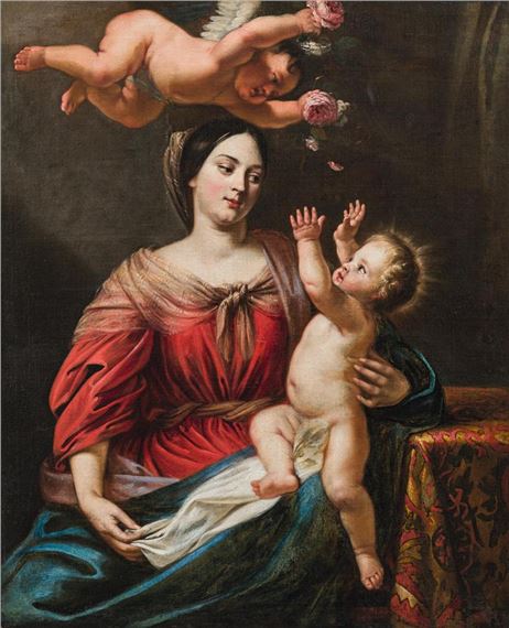 French School, 17th Century | Madonna with child and angel | MutualArt