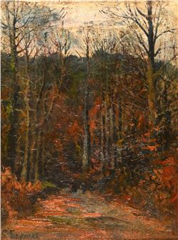 "Promeneurs en sous bois, près d'Hennebont" - Caroline Espinet