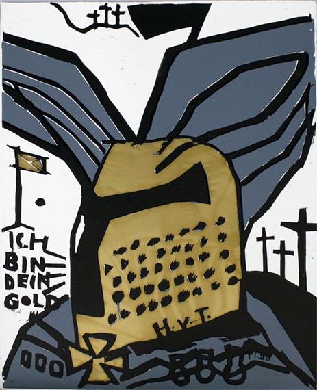 Agen v. Tronje der Tiefsee mit hermetischen Vorsteinzeitinnen.. by Jonathan Meese, 2005
