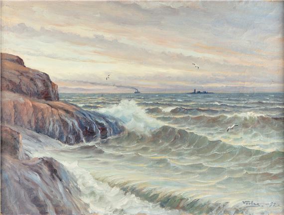 Sea landscape by R. Vuolas, 52