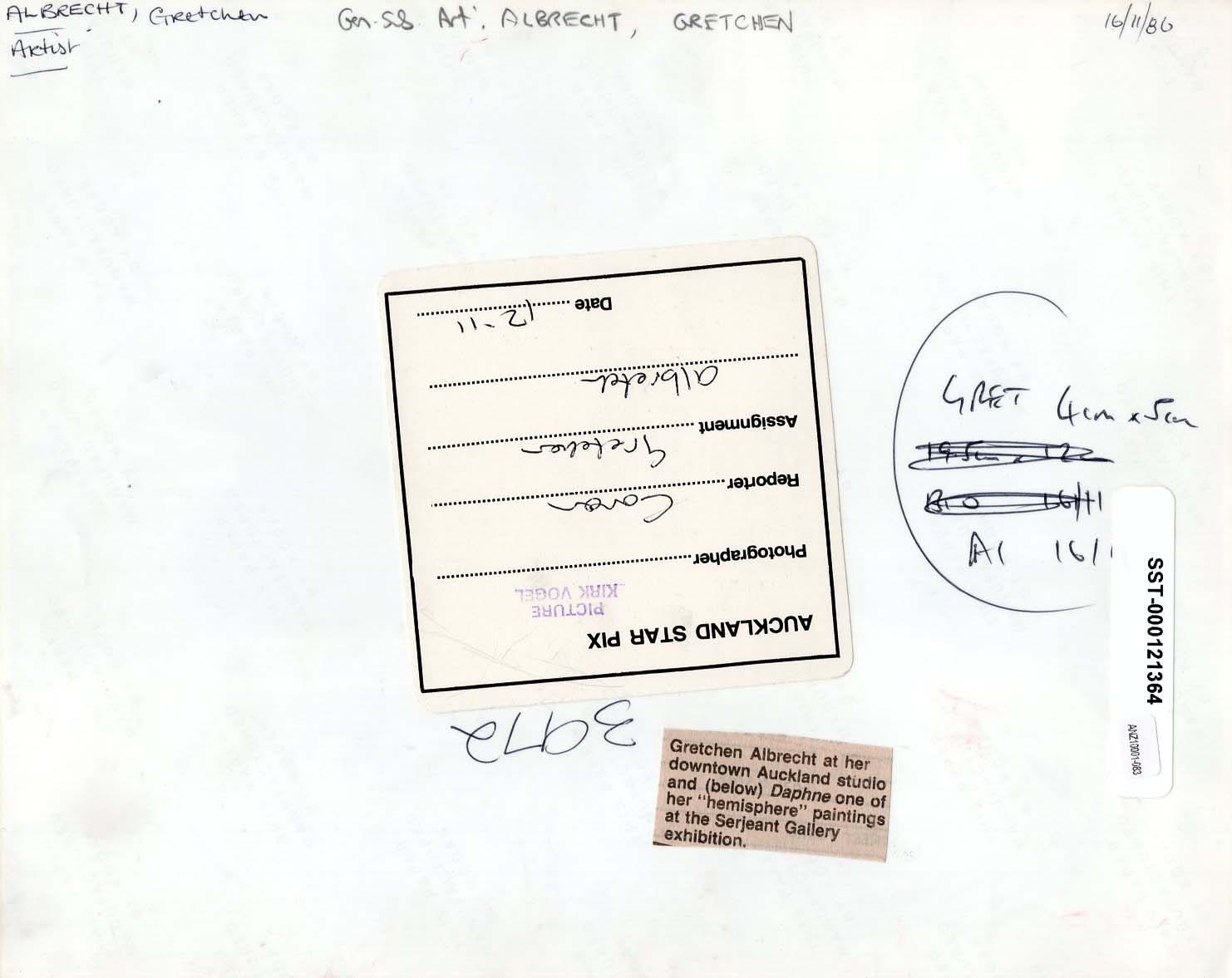 Artwork by Kirk Vogel, Gretchen Albrecht, Made of gelatin silver print