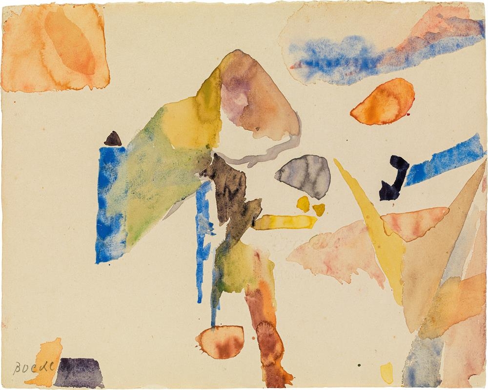 Artwork by Herbert Boeckl, Landscape composition, Made of watercolour on paper