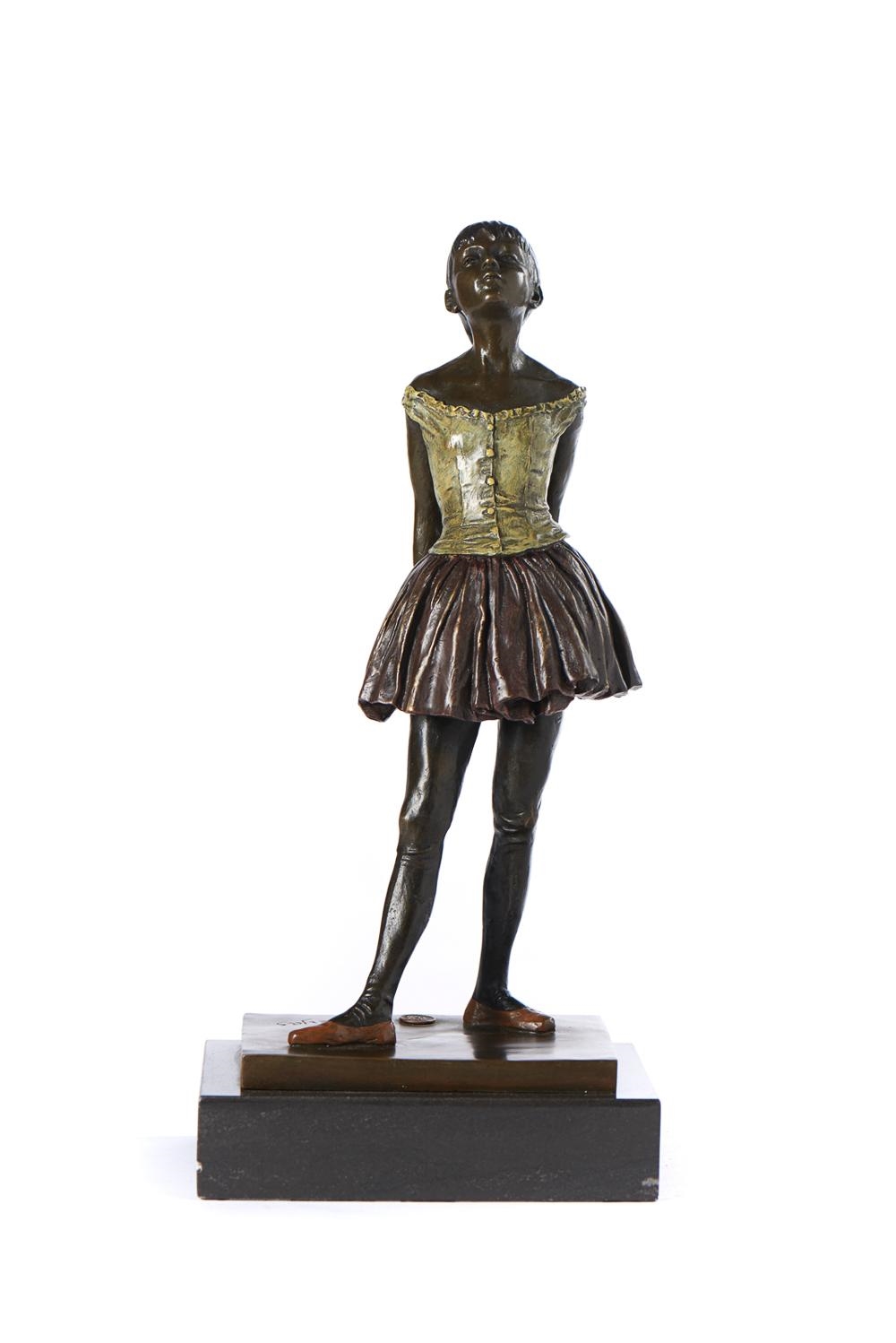 Artwork by Edgar Degas, La Petite Danseuse de Quatorze Ans, Made of Sculpture in polychrome bronze
