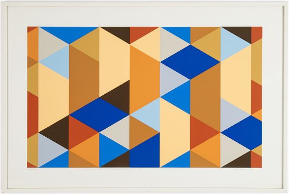 Geometric composition by Karl Gustaf Nilson, dated 1983