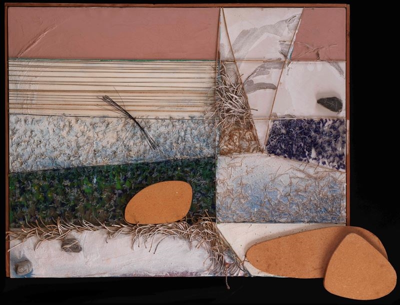 Artwork by Maria Lai, Untitled, Made of mixed media on canvas