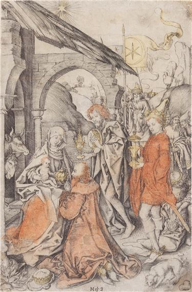 The Adoration of the Magi (B., Holl., L. 6) by Martin Schongauer, circa 1470-1475