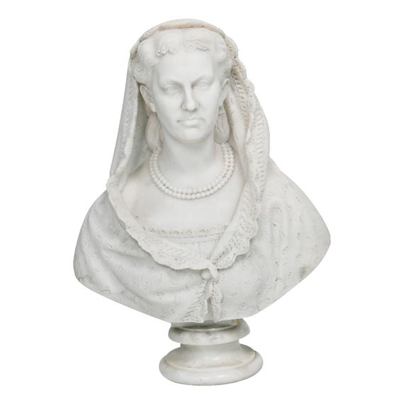 Bust of Mrs. Frank M. Pixley by James Henry Haseltine, 1871