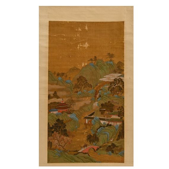 Landscape Hanging Scroll by Qiu Ying