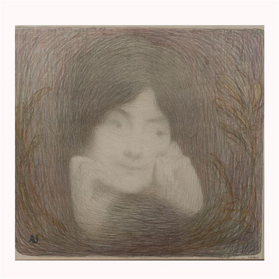 Reverie by Edmond-Francois Aman-Jean, circa 1900
