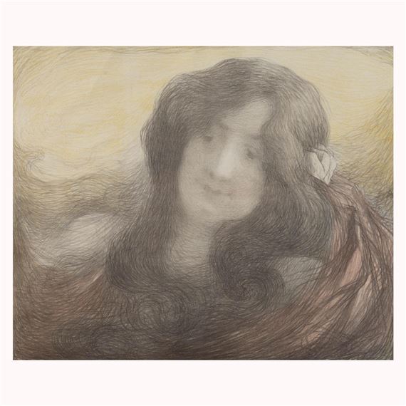 TÍte de Femme by Edmond-Francois Aman-Jean, 1900