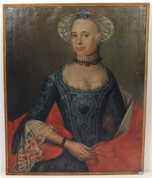 French School, 18th Century | Portrait einer Dame mit Perlenhalsband ...
