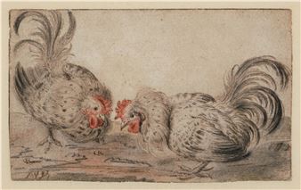 Zwei Hähne - Rochus van Veen