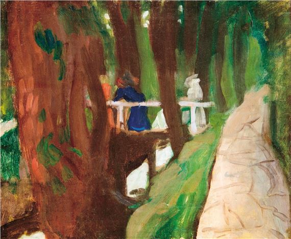 Brook with a Bridge by Károly Ferenczy, 1912