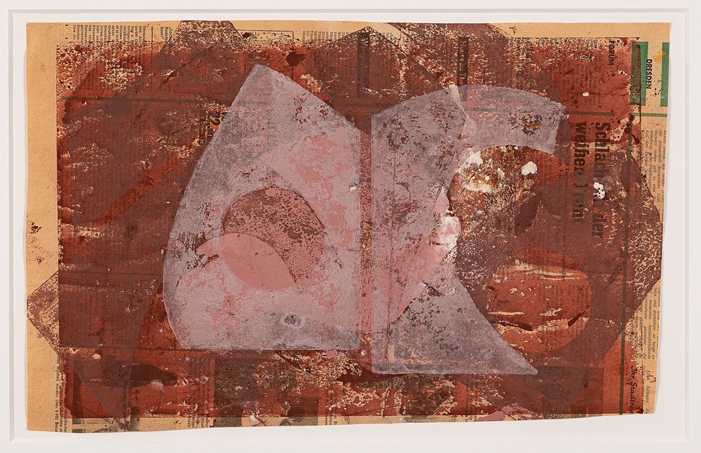 Artwork by Hermann Glöckner, O. T. (Variante zur Folge '10 Handdrucke')., Made of Linocut on newsprint