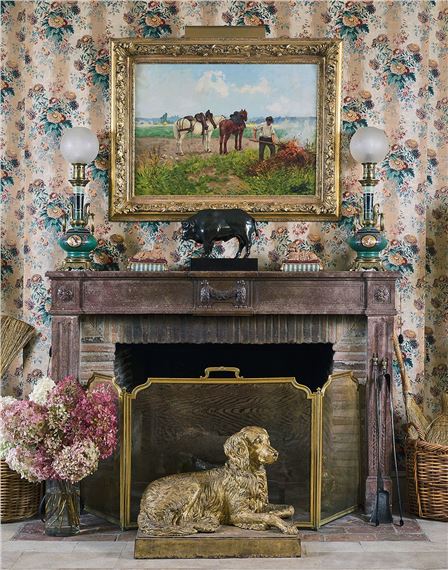 A  recumbent dog by Jean-Jacques Ducel