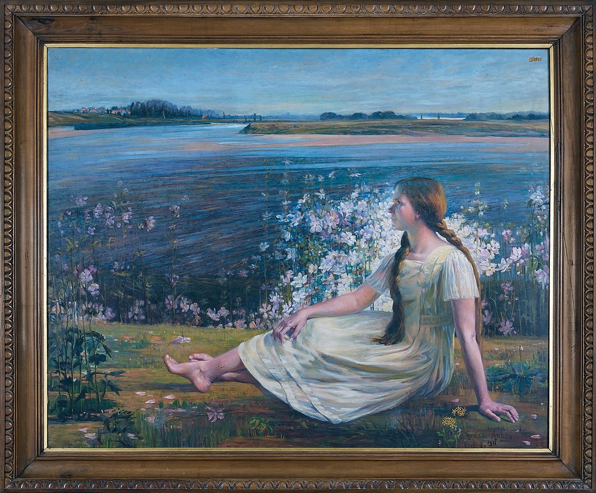 Artwork by Mathilde Arbey, Portrait of Madeleine Arbey, Made of oil on canvas