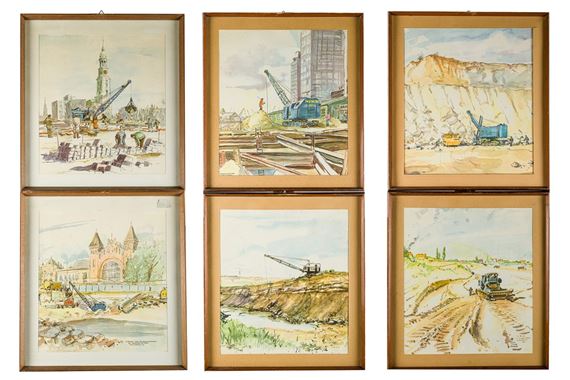 Six construction prints - Hilde Hudemann