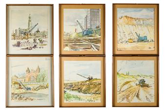 Six construction prints - Hilde Hudemann