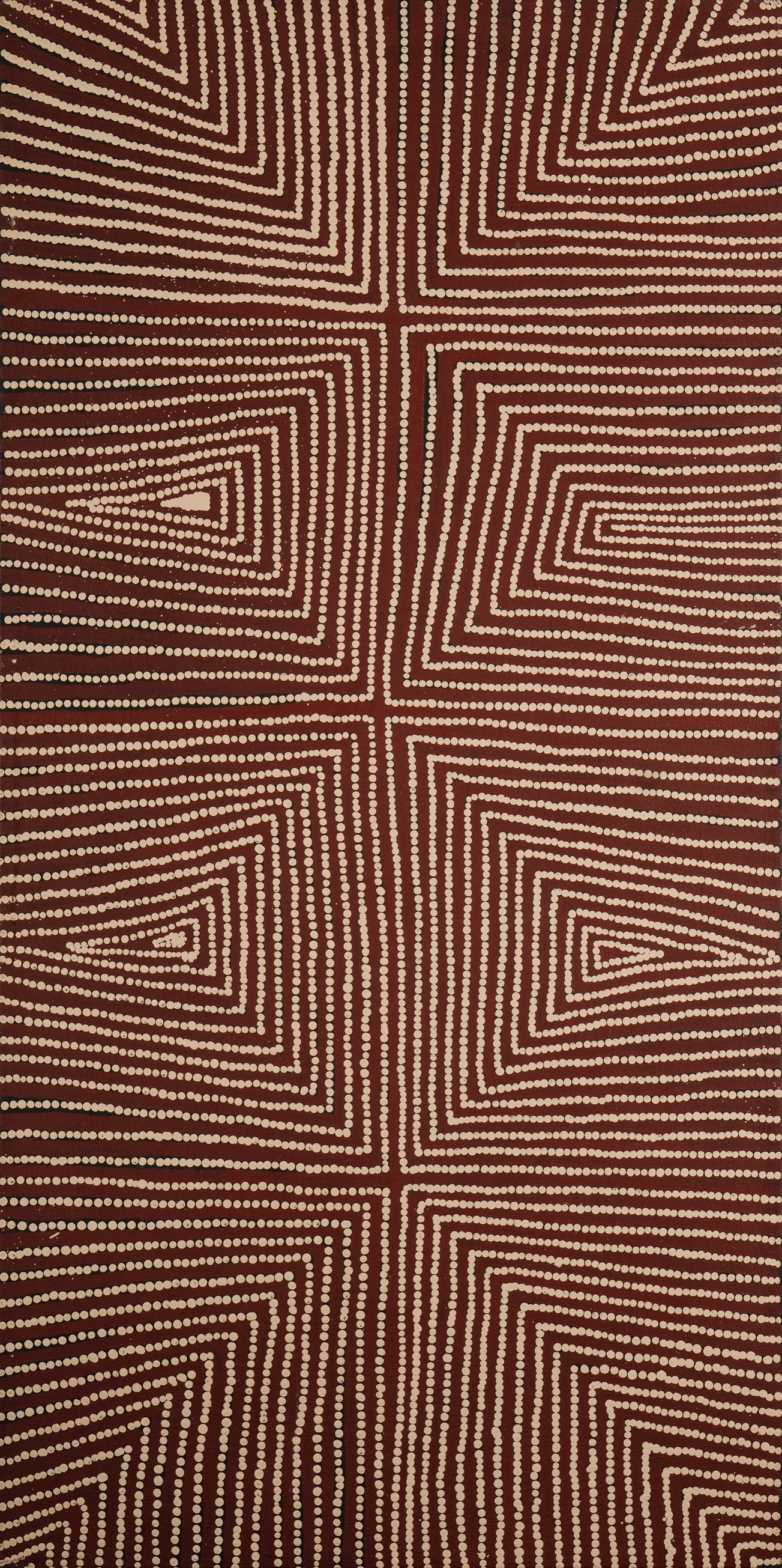 Artwork by Tamayinya Tjapangati, Tingari Cycle, Dreaming at Kutalpa, Made of Acrylic on Linen