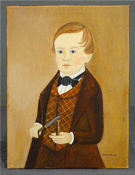 Portrait of a child with tools by Evelyn S. Dubiel