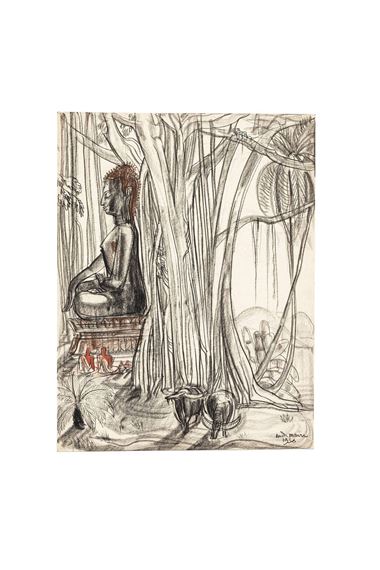 Grand Bouddha assis by André Maire, 1956