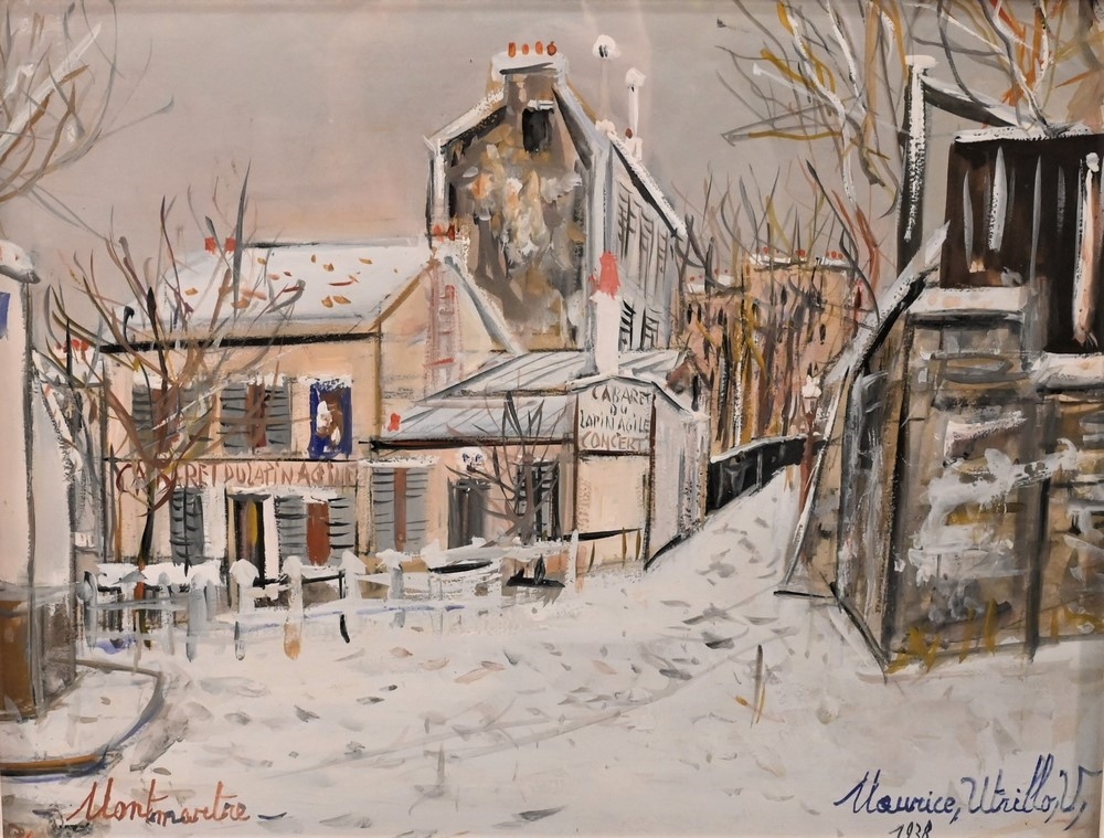 Maurice Utrillo Le Lapin Agile Sous La Neige, Montmartre winter