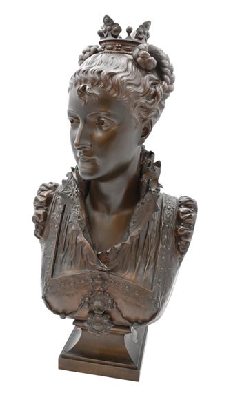 Buste of the Royal princess by Vincent-Désire Faure de Broussé, 1876