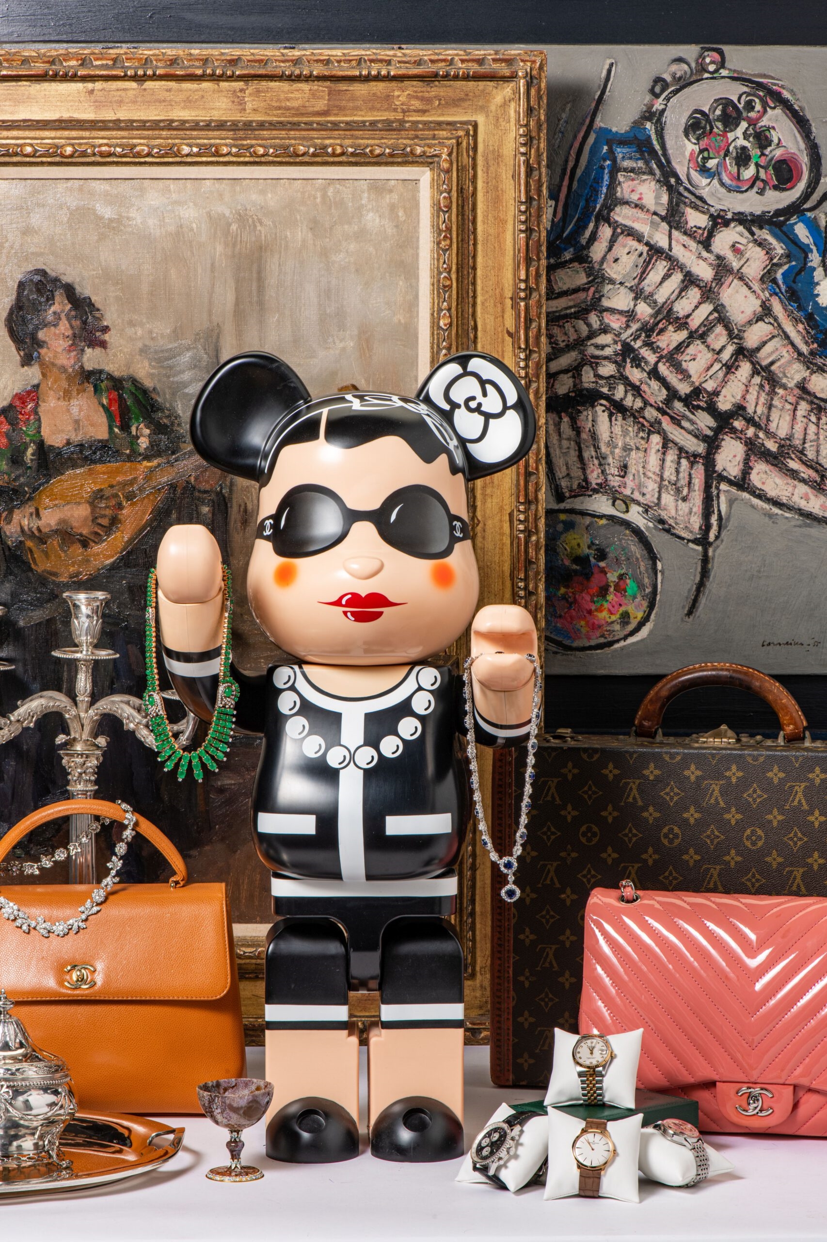 Sold at Auction: MEDICOM x CHANEL Love is big, Love is Be@rbrick