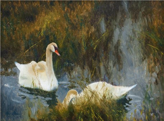 Svanar by Bruno Liljefors, 1919