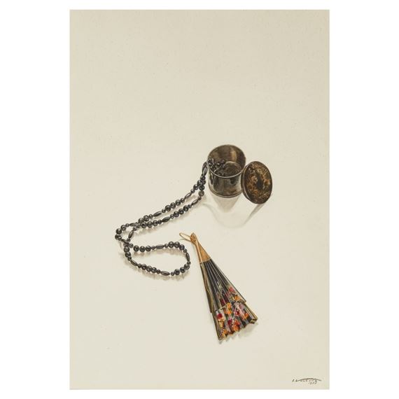 Rosario y abanico. by Isidre Ventura Santamaría, 1977