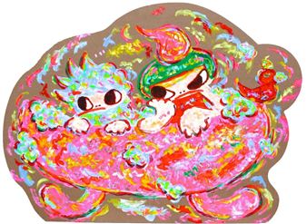 Ayako Rokkaku: Burrow & Pop Up - Galerie Delaive