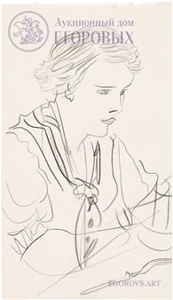 Female portrait - Alexey Alexandrovich Ouspensky